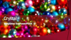  Presentation with animated christmas tree - Presentation theme with defocused ligths of christmas tree background and a tawny brown colored foreground