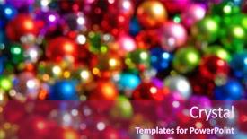  Presentation with animated christmas tree - PPT theme featuring defocused ligths of christmas tree background and a violet colored foreground