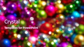  Presentation with christmas tree - Presentation theme enhanced with defocused ligths of christmas tree background and a violet colored foreground