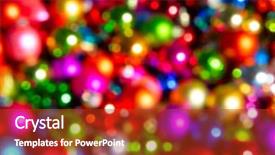  Presentation with christmas tree - Amazing PPT theme having defocused ligths of christmas tree backdrop and a crimson colored foreground