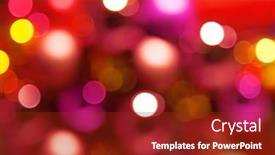  Presentation with animated christmas tree - PPT theme with defocused ligths of christmas tree background and a tawny brown colored foreground