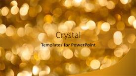  Presentation with animated christmas tree - Slide deck consisting of defocused ligths of christmas tree background and a gold colored foreground