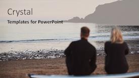  Presentation with staycation - Cool new PPT theme with defocused-shot-of-couple backdrop and a light gray colored foreground