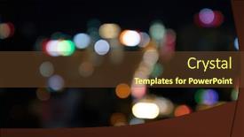  Presentation with city night - Presentation theme enhanced with defocused-shot-of-ho-chi and a tawny brown colored foreground