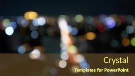  Presentation with city night - PPT theme with defocused-shot-of-ho-chi and a tawny brown colored foreground