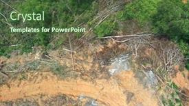  Presentation with palm oil - PPT layouts enhanced with deforest-environmental-problem-logging background and a tawny brown colored foreground