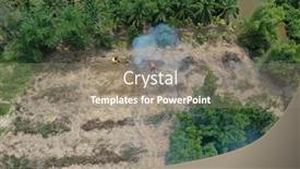  Presentation with palm oil - Amazing slide deck having deforest-environmental-problem-logging backdrop and a gray colored foreground