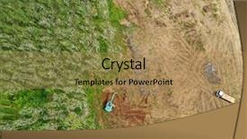  Presentation with forestry - Colorful slide deck enhanced with deforestation aerial photo of forestry backdrop and a coral colored foreground