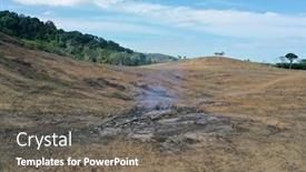  Presentation with deforestation - Audience pleasing PPT theme consisting of deforestation-aerial-photo-of-rain backdrop and a gray colored foreground
