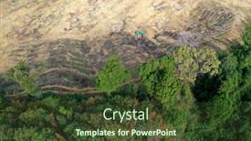  Presentation with aerial - Amazing theme having deforestation-aerial-photo-of-rain backdrop and a tawny brown colored foreground
