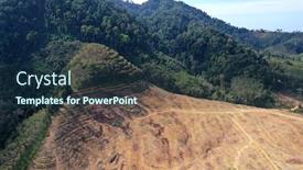  Presentation with agricultural - PPT layouts consisting of deforestation-aerial-photo-of-rain background and a tawny brown colored foreground