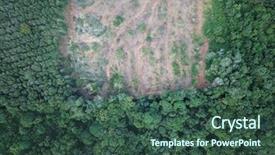  Presentation with deforestation - Cool new slides with deforestation aerial photo of rain backdrop and a ocean colored foreground