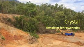  Presentation with palm oil - Audience pleasing presentation theme consisting of deforestation environmental problem destruction backdrop and a tawny brown colored foreground
