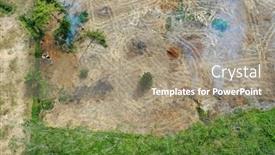  Presentation with palm oil - Slides with deforestation-forest-is-knocked-down background and a coral colored foreground