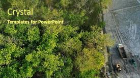 Presentation with deforestation - Beautiful PPT theme featuring deforestation-in-malaysia-for-oil backdrop and a tawny brown colored foreground