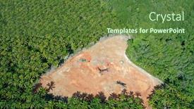  Presentation with deforestation - Cool new presentation theme with deforestation-in-malaysia-for-oil backdrop and a tawny brown colored foreground