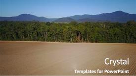  Presentation with deforestation - Colorful presentation theme enhanced with deforestation logging of forest backdrop and a coral colored foreground