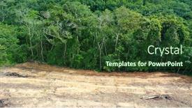  Presentation with agriculture industry - Audience pleasing slides consisting of deforestation-of-rainforest-for-mining backdrop and a tawny brown colored foreground