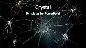  Presentation with shattered glass - Slide set featuring shattered glass background and a black colored foreground