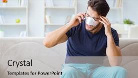  Presentation with free spiritual healing - Audience pleasing PPT layouts consisting of operation mobilization - young man recovering healing backdrop and a light gray colored foreground