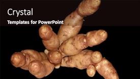  Presentation with black-hand - Amazing PPT layouts having deformed-potato-shaped-liked backdrop and a wine colored foreground