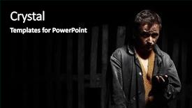  Presentation with dirt dirt texture dirty - PPT layouts consisting of degradation - sadly man in tramp's dirty background and a black colored foreground