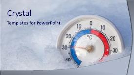  Presentation with winter weather - Audience pleasing slide set consisting of degree - extreme cold winter weather backdrop and a lemonade colored foreground