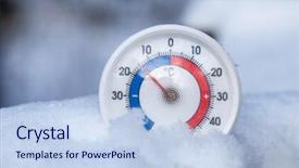  Presentation with winter weather - Cool new PPT theme with degree a cold winter weather backdrop and a sky blue colored foreground
