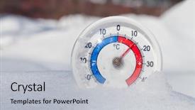  Presentation with global warming - Beautiful PPT theme featuring degree temperature warm spring weather backdrop and a light gray colored foreground