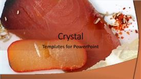  Presentation with fish groper - Theme enhanced with dehidration - slices of dried fish lemon background and a  colored foreground