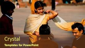  Presentation with masjid - PPT theme with dehli-february-11-indian-woman background and a tawny brown colored foreground