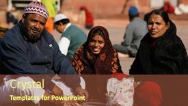  Presentation with masjid - Presentation theme having dehli-february-11-muslim-family background and a tawny brown colored foreground