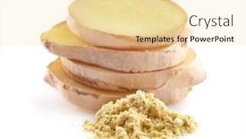  Presentation with root - Theme having dehydrated-ginger-root-with-fresh background and a blonde colored foreground