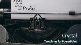  Presentation with paper - Audience pleasing slide deck consisting of del padre written on paper backdrop and a wine colored foreground