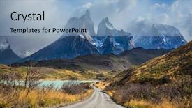  Presentation with eco park - Amazing PPT layouts having del paine national park - biosphere backdrop and a light blue colored foreground