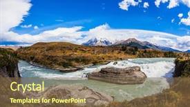  Presentation with chile patagonia - PPT layouts having del paine national park - biosphere background and a  colored foreground