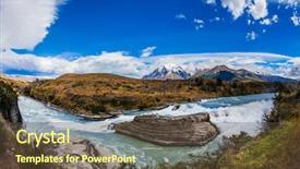  Presentation with chile patagonia - Slide deck with del paine national park - biosphere background and a  colored foreground