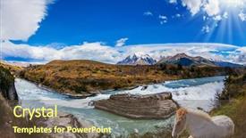  Presentation with chile patagonia - Colorful theme enhanced with del paine national park - biosphere backdrop and a  colored foreground