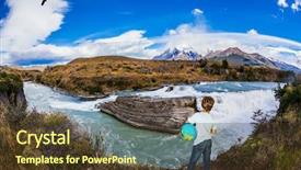  Presentation with chile patagonia - Cool new presentation theme with del paine national park - biosphere backdrop and a  colored foreground