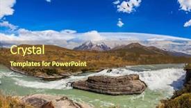  Presentation with cold water - PPT theme having del paine national park - biosphere background and a  colored foreground