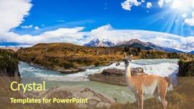  Presentation with chile patagonia - Presentation design consisting of del paine national park - biosphere background and a  colored foreground