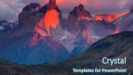  Presentation with beautiful landscapes - Presentation consisting of del paine national park chile background and a ocean colored foreground