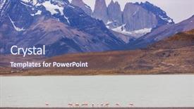  Presentation with hiking mountain - Slide deck enhanced with del paine national park chile background and a  colored foreground