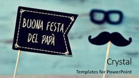  Presentation with black fathers - Slide set enhanced with del papa happy fathers day background and a light blue colored foreground