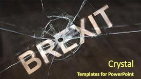  Presentation with brexit - Presentation design consisting of delay of the uk exit background and a tawny brown colored foreground