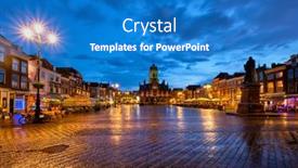  Presentation with square - Audience pleasing theme consisting of delft-market-square-markt backdrop and a teal colored foreground