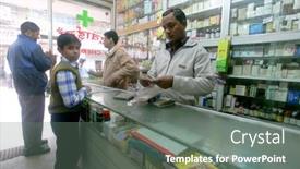  Presentation with revenue - Amazing theme having delhi-feb-2008-pharmacy-assistant backdrop and a gray colored foreground