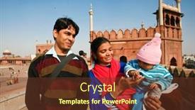  Presentation with pilgrim - Cool new presentation theme with delhi-february-11-muslim-pilgrim backdrop and a tawny brown colored foreground