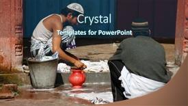 Presentation with masjid - PPT layouts with delhi-february-12-muslims-washing background and a ocean colored foreground