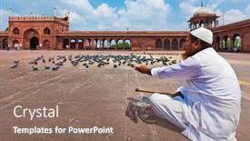  Presentation with islam masjid - Slides with delhi-india-august-29-2011 background and a violet colored foreground